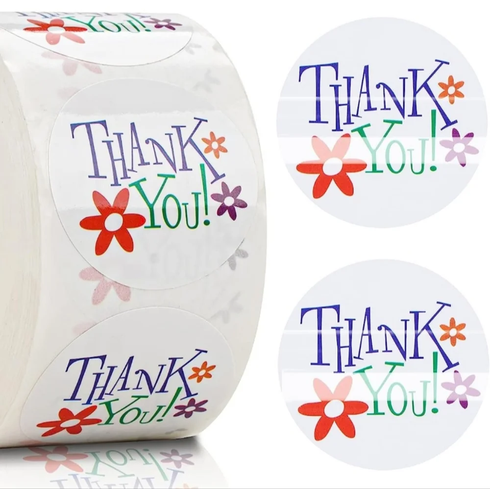 50 THANK YOU Stickers 1.5